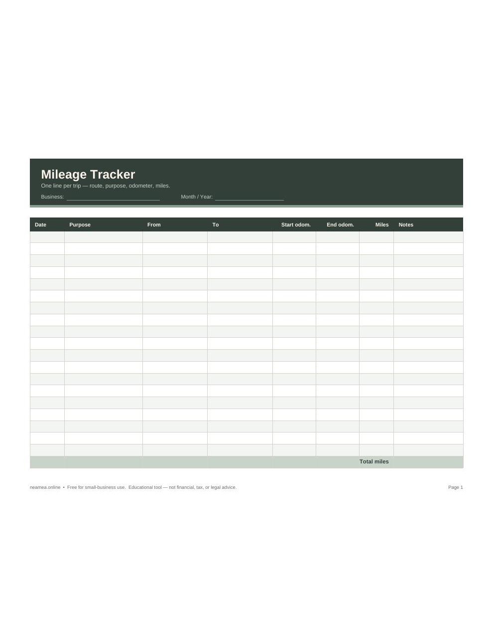 Mileage Tracker